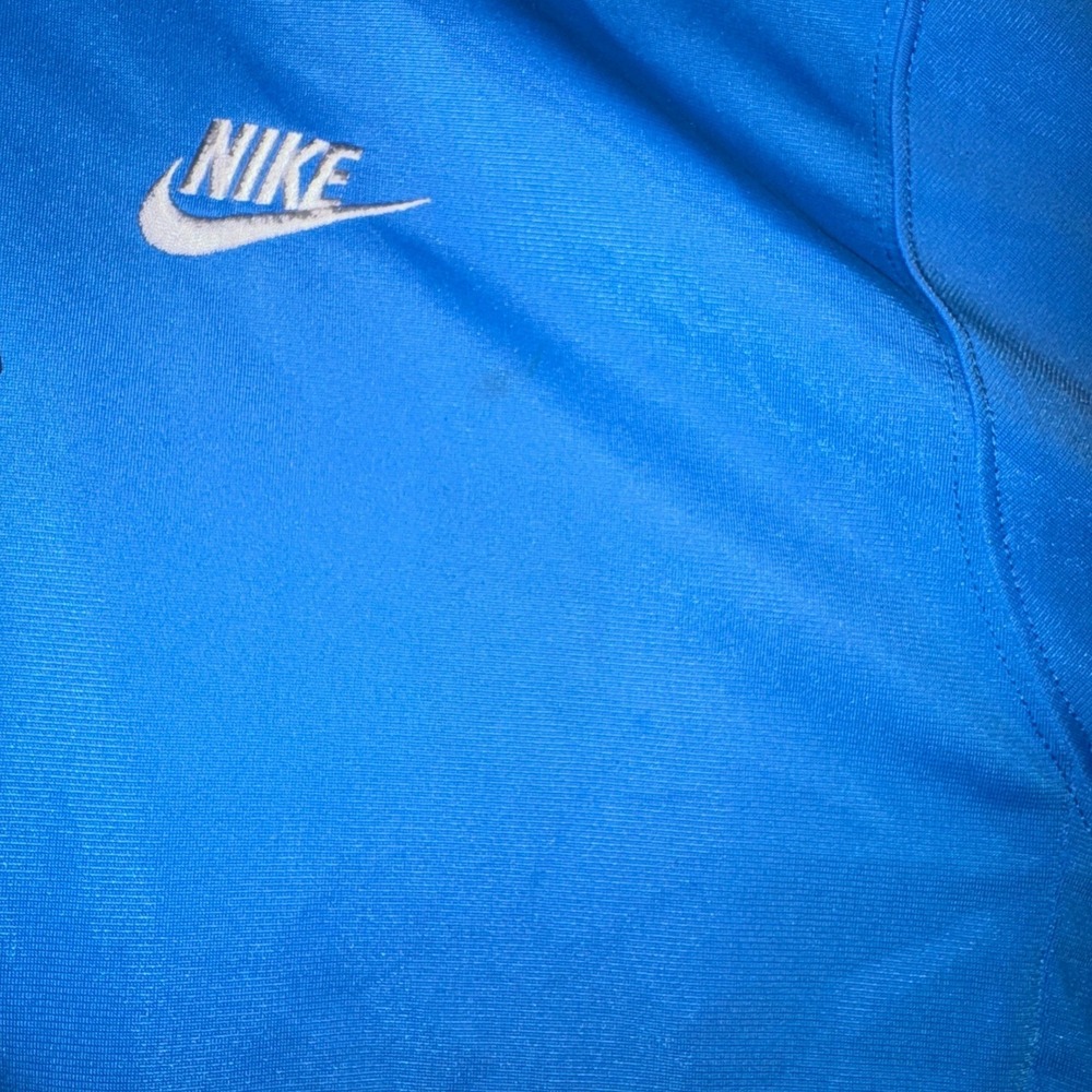 Nike Mens Colorblock Half Zip Hoodie Blue Navy Orange Swoosh Size M - Picture 13 of 15